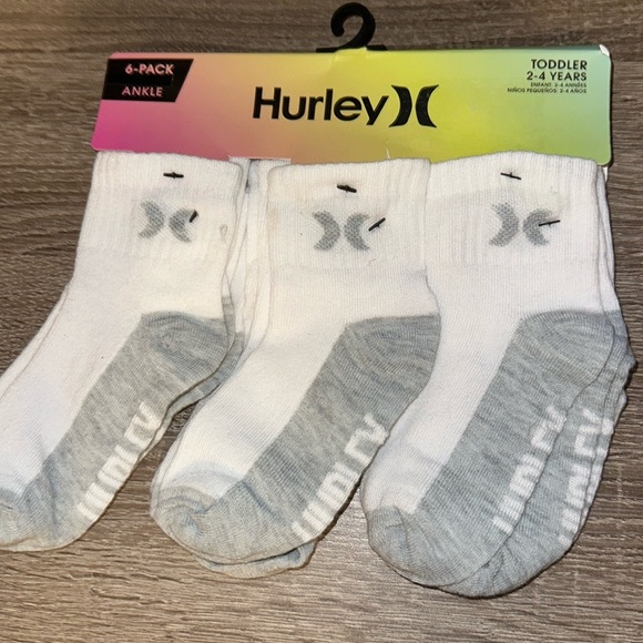Hurley Other - Hurley 6 pack ankle socks New 2-4 years
